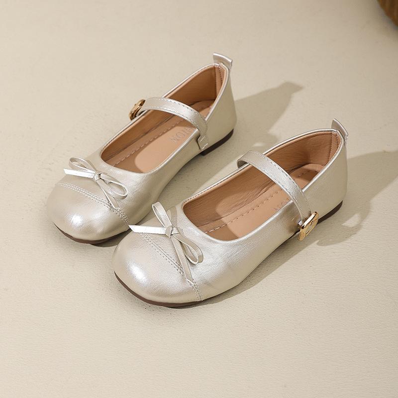 

Женские туфли Мэри Джейн с французским бантом, летняя новинка 2025 года, с круглым носком, на нежном толстом каблуке, удобные для работы, маленькие кожаные туфли 40 шампанского