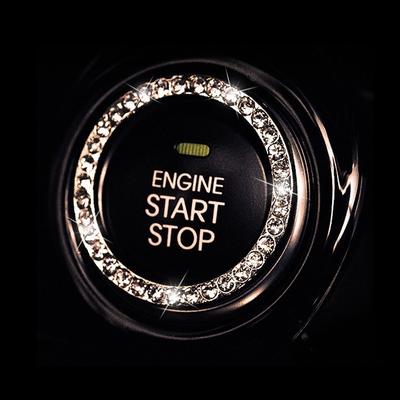 Kristallen Auto Motor Ontsteking Onekey Start Stop Drukknop Schakelaar Beschermhoes Bling Meisje Auto Interieur Decor Auto Accessoires