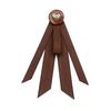 Coffee Brown Necktie Fashion School Uniform Bow Tie Solid Color Necktie for Women's Shirts