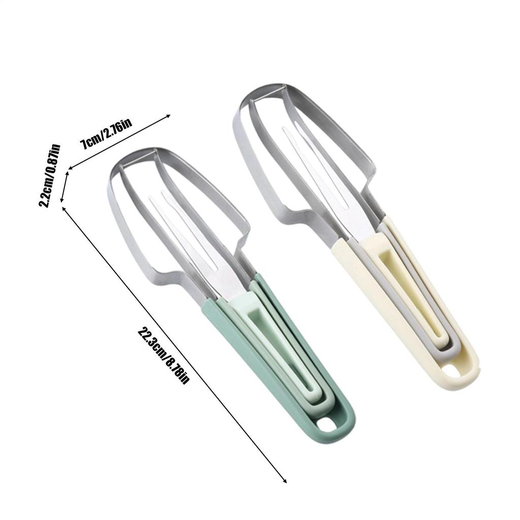 3in1 Watermelon Fork Slicer Cutter Stainless Steel Fruit Watermelon Cutting Fork Slicer Knife Set For Kitchen Fruit Processing