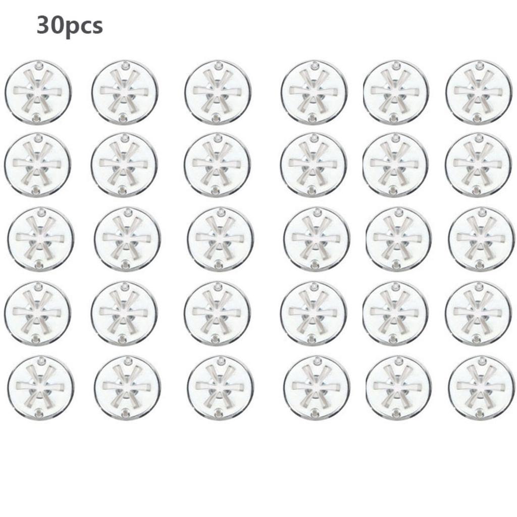 30Pcs Iron Round Car Seat Clamping Plate Washer Cover Mounting Clips Heat Shield Insulation Gasket Pad Fixing Buckle