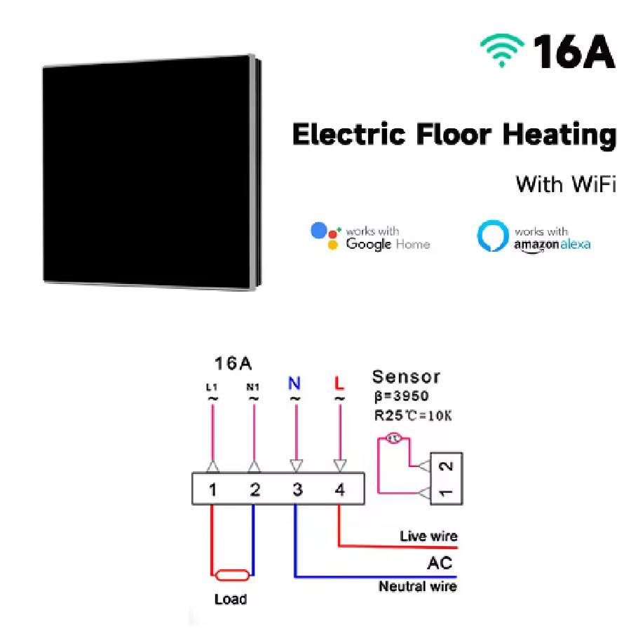 New Tuya WiFi/NonWiFi Opt.Smart Thermostat Electric Heating Water Gas Boiler Temp Controller Work With Alexa Google Home Alice Fuel Injectors 6