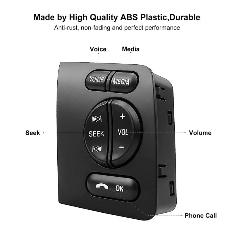 Multifunction Steering Wheel Control Switches Button For 0 F-350 F-450 F-550 Replaces OEM BC3Z9C88CA