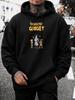 Unisex Hoodie, Casual Wear, Inspector Gadget Cartoon Print, Pullover Hoodie, Streetwear Style, Autumn Winter, Front Pocket And Drawstring