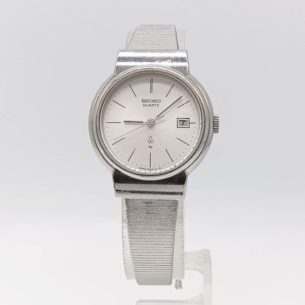 [USED] 371 Free Shipping Battery Replaced SEIKO Quartz Watch Silver