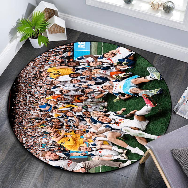 Tottenham Hotspur Player Pattern Round rug,Carpet Rug for Living Room Bedroom Playroom ,Non-slip Floor Mat,Holiday Gifts and Birthday Gifts.