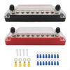 2 Pieces Power Distribution Block, 0A 48V with Cover Bus Bar for Boat RV Vehicle Automotive Truck