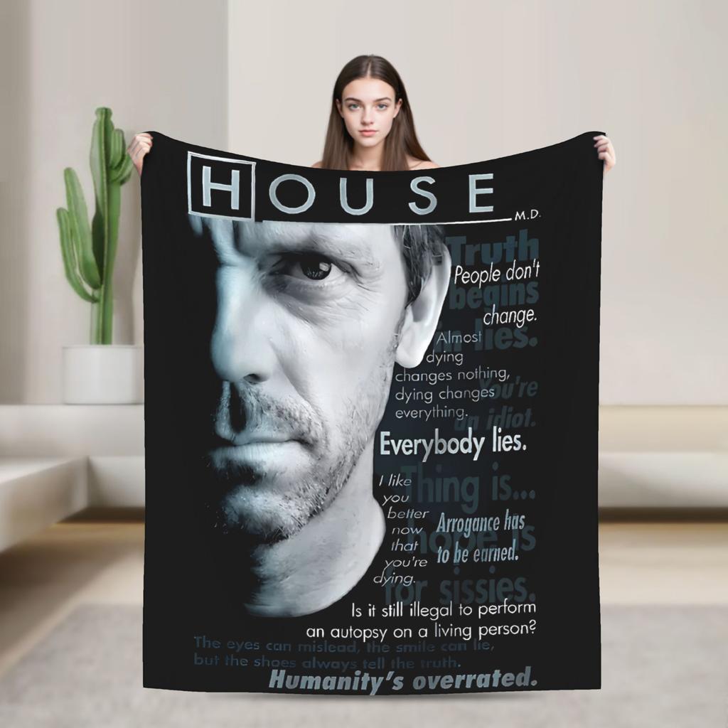 Dr Gregory House Blanket Decorative Flannel Throw Blanket For Couch Chair Super Warm Ized Quality Bedspread