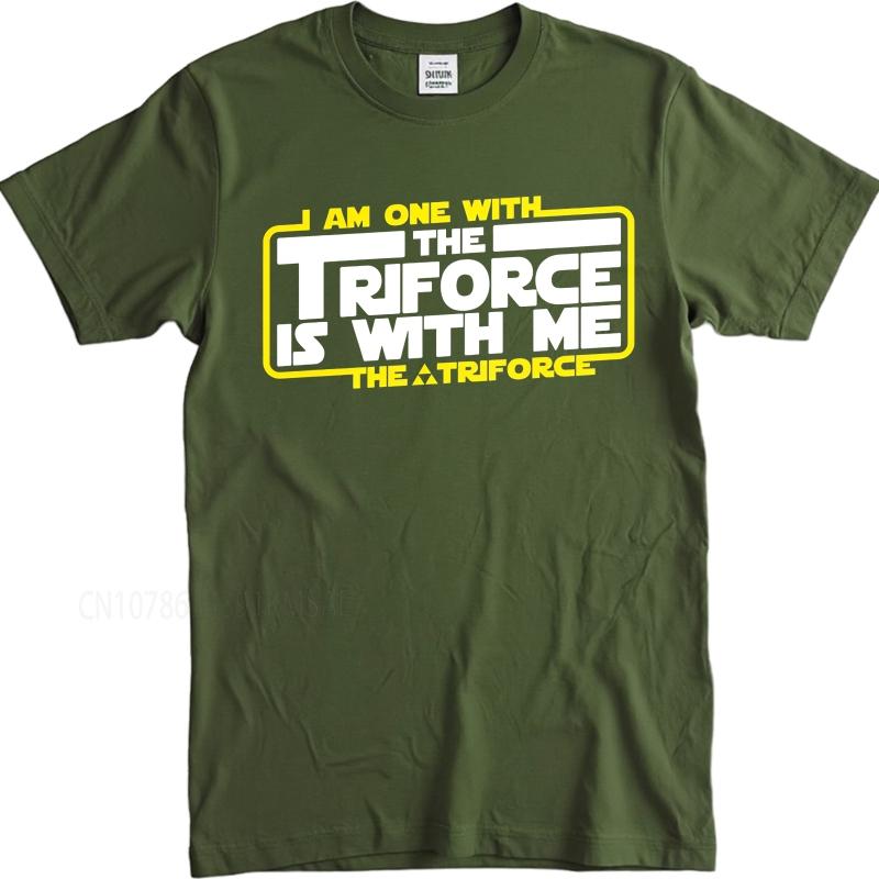 Plus Size summer Men t shirt I Am One With The Triforce Is With Me Short Sleeve Workout ONeck Teeshirt cotton teeshirt for him