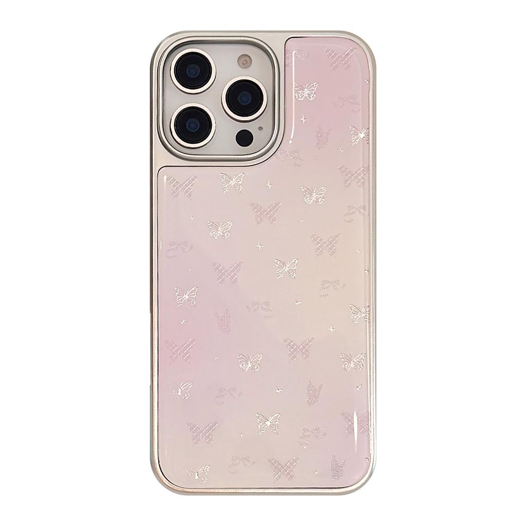 Gilded Ins Pink Butterfly Apple 16pro Max Mobile Case IPhone 15 Drop Glue 14 Applicable To Huawei Mate70