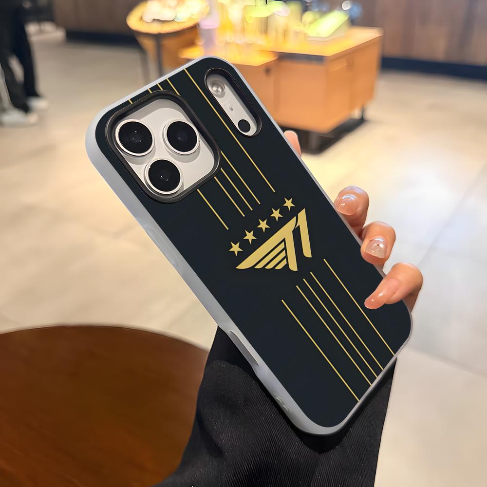 

T-T1 Cool SKT Phone Case For IPhone 17 Air 16 E 15 14 Plus 13 12 11 Pro Max Jelly 2 In 1 Protective Case iPhone17 Pro