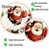 Xmas Home Decor Christmas Santa Wall Stickers, 3D Claus Reindeer Break-Through Self-Adhesive Indoor Outdoor Holiday Ornaments Decal, Removable Window