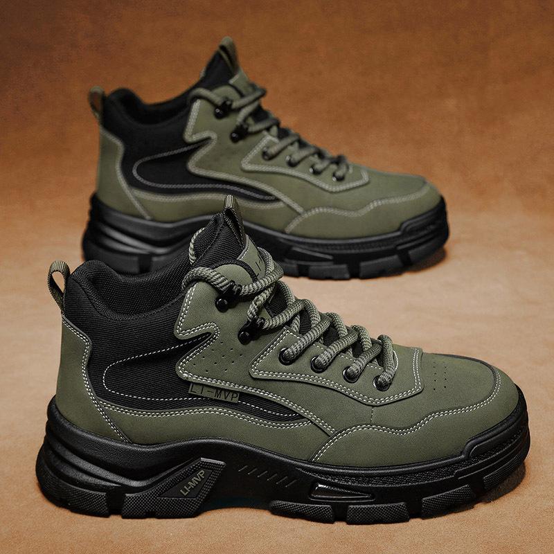 Martin boots, winter high-top athleisure boots, non-slip, wear-resistant, thick-soled outdoor hiking shoes