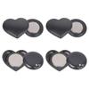 No Sew Bib Clip 4 Pairs Set Heart Shape Magnetic Fasteners For Sports Event Strong Hold Lightweight Design