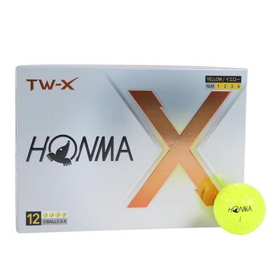 Honma Golf Μπάλα Μοντέλο 2024 1 Δωδεκάδα 12 Μπάλες Λευκό Κίτρινο 3 Κομματιών Tour Spin Απόσταση Μαλακή Μπάλα Γκολφ TOUR WORLD BT2402 Honma TW-X TW-S HONMA_TW-X_Yellow