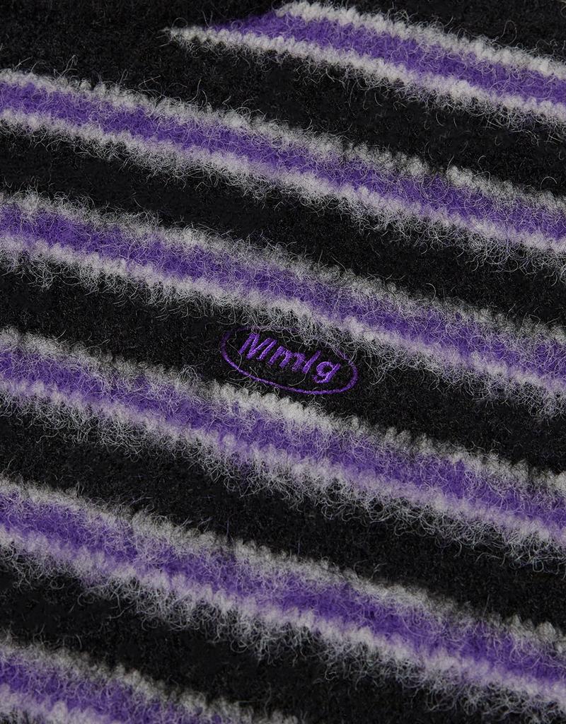 MMLG [Mmlg] Hairly Stripe Knit (Purple)