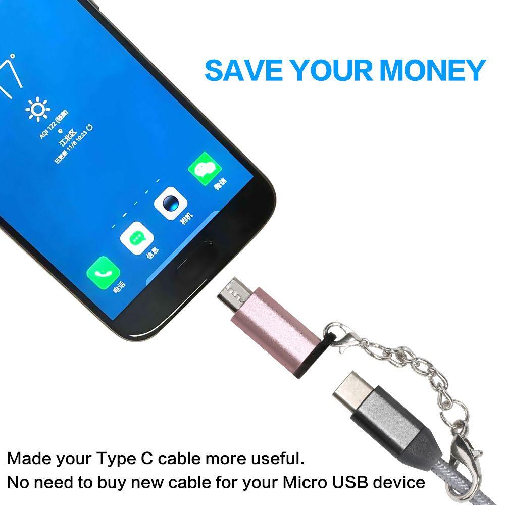 Phone Tablet Data Cable Fast Transfer Converter OTG Adapter Type-C To Micro USB Female To Male