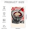 One piece of Chinese-style ramen iron hanging tag, a creative kitchen decoration, home wall art craft gift, suitable for food lo