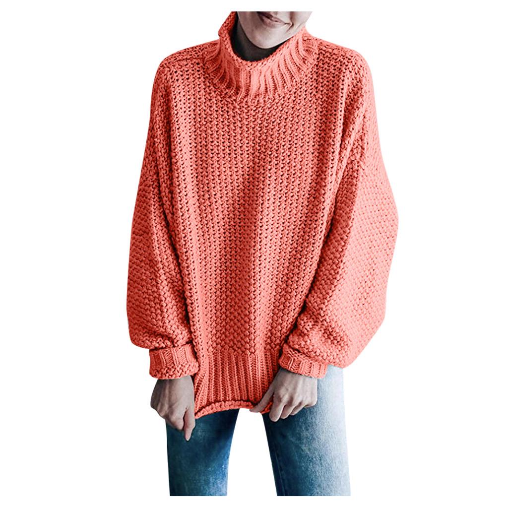 Womens Off The Shoulder Sweater Casual   Knitted Loose Long Sleeve Pullover