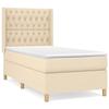 Maison Exclusive - Sommier à lattes de lit et matelas Crème 90x190 cm Tissu