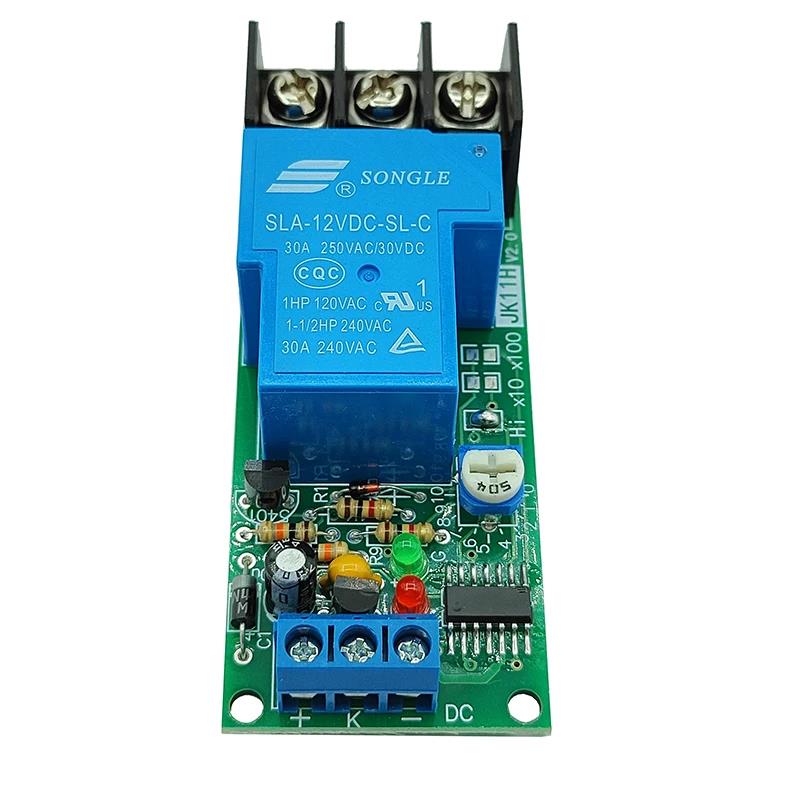 High-power 30A Time Delay Relay Module 12V24V Circuit Timer Control Switch 1-10000s Delay Adjustable Conduction Relays 5