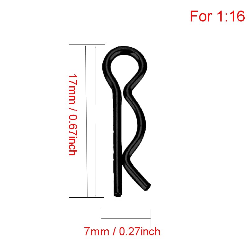 50 Stück Universelle RC-Auto-Karosserie-Clips mit Zug-RC-Pins für Alle RC-Auto-LKW-Buggy-Karosserie-Ersatzteile Laschen, R-Typ 1/16 1/18