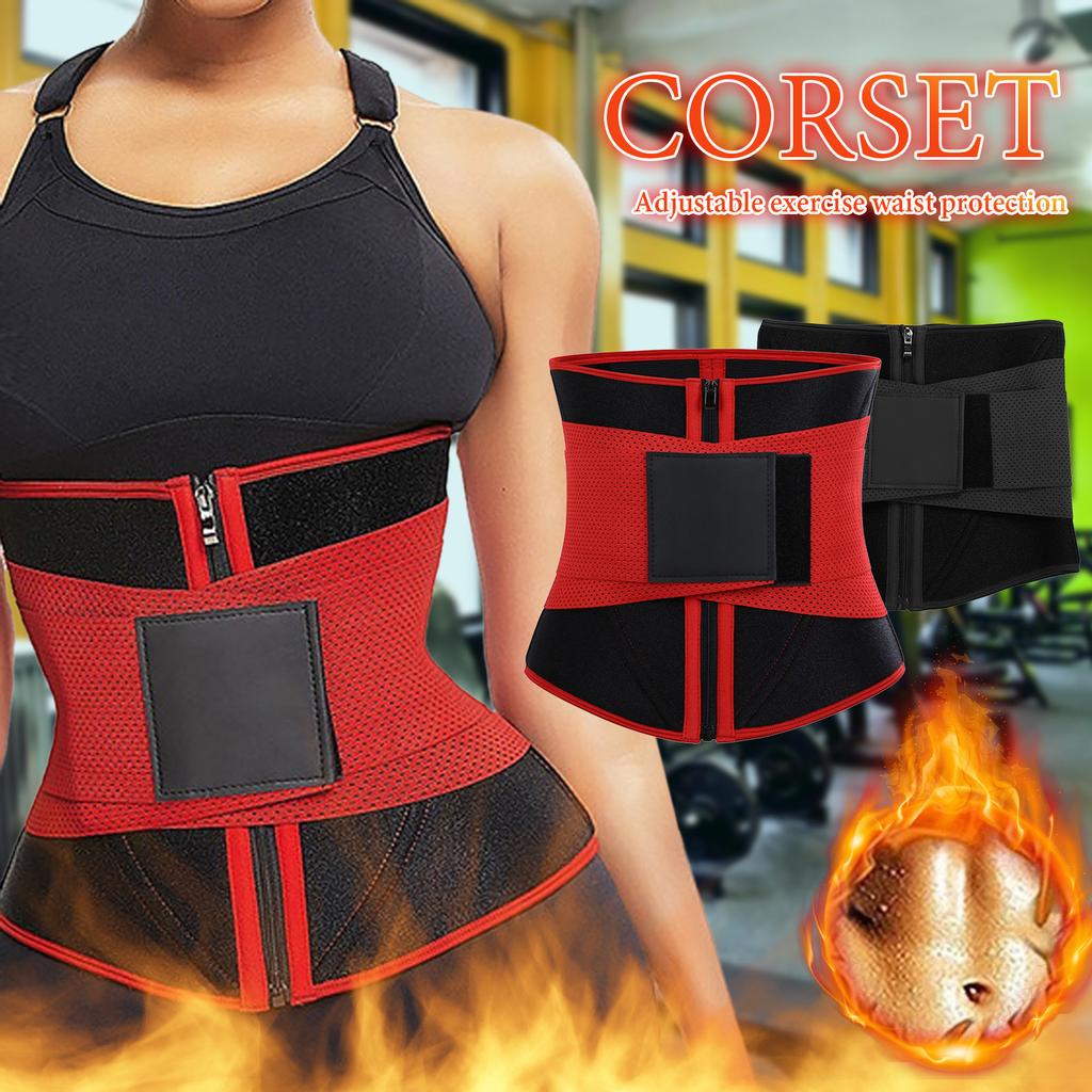 Fashion Women Zipper Belts Corset Sports With Breastplate Stylish Tunic Corset