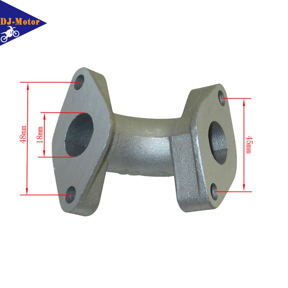 DJ-Motor 18mm Inlet Manifold Intake Pipe For Z50 Mini Trial Monkey Bike 50cc 70cc 90cc Chinese Dirt Bike ATV Go Karts
