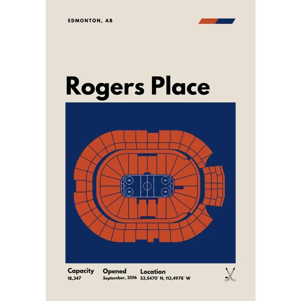 

Modern Hockey Posters Rogers Place Stadium Minimalist Office Prints Canvas Painting Wall Art Pictures Home Sports Bedroom Decor 21X30CMNo Framed