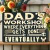 Metal Wall Art Poster, Vintage Dad Workshop Sign, Garage Gift