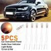5pcs T3 14V 0.91W Car Instrument Panel Audio Gear Indicator Light Bulbs Amber