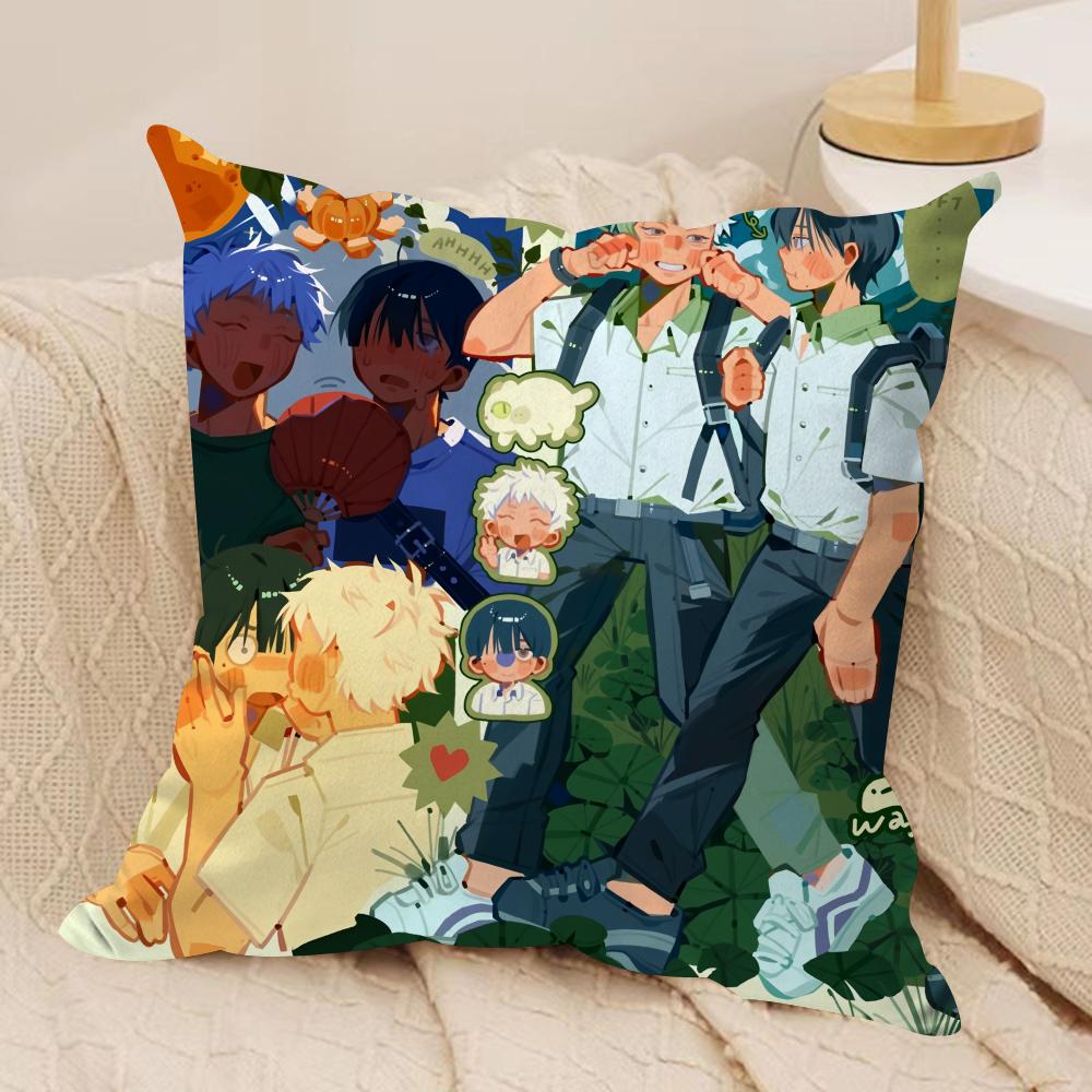 

SSummer Hikaru Died Cushion Cover Silky Short Plush Invisible Zipper Dustproof Sofa Pillow Case For Home Decor 30x30cm