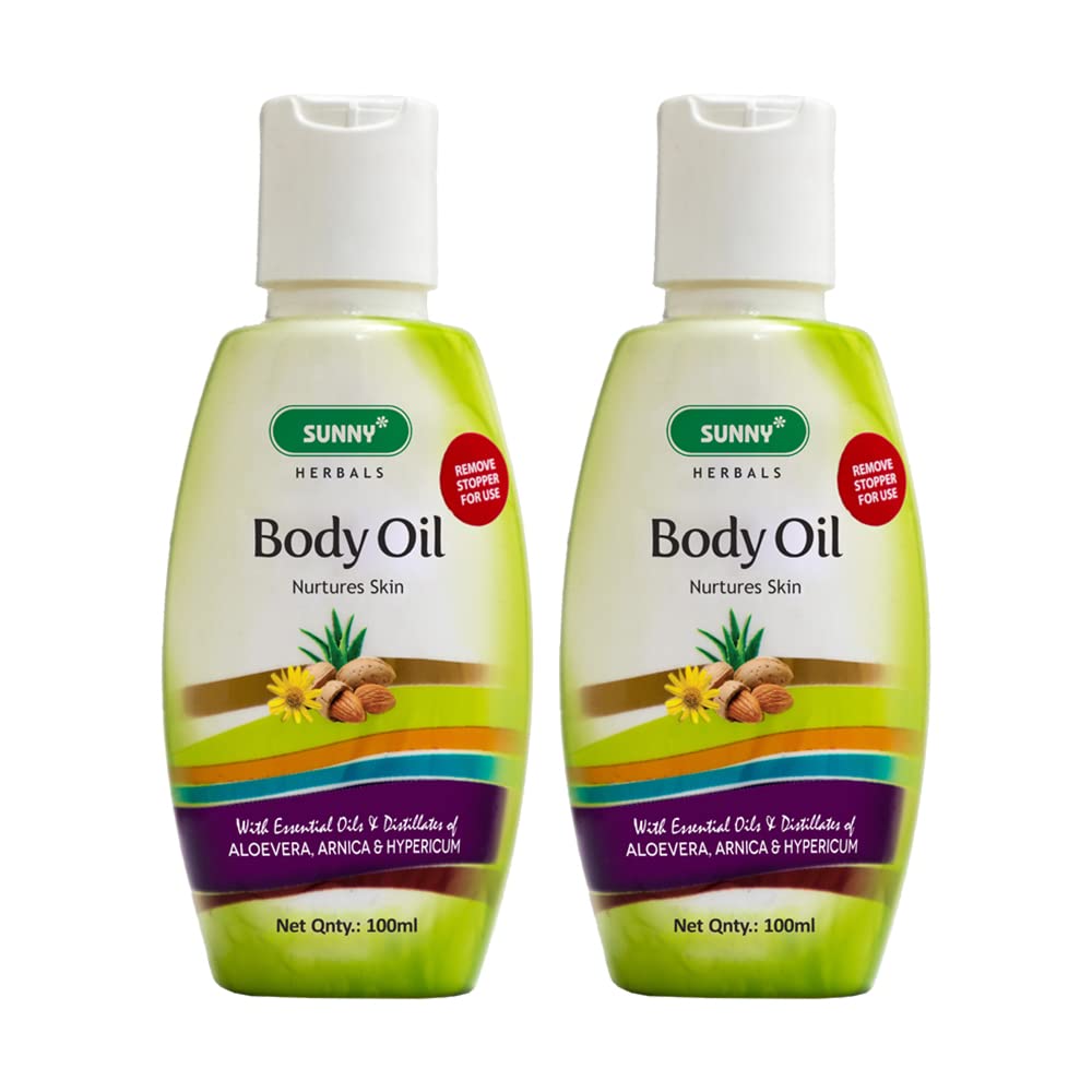 

Sunny Natural Body Massage Oil 100 ml X Pack of 2 for Men & Women | Nourishing, Relaxing, Non-Greasy Daily Moisturizer