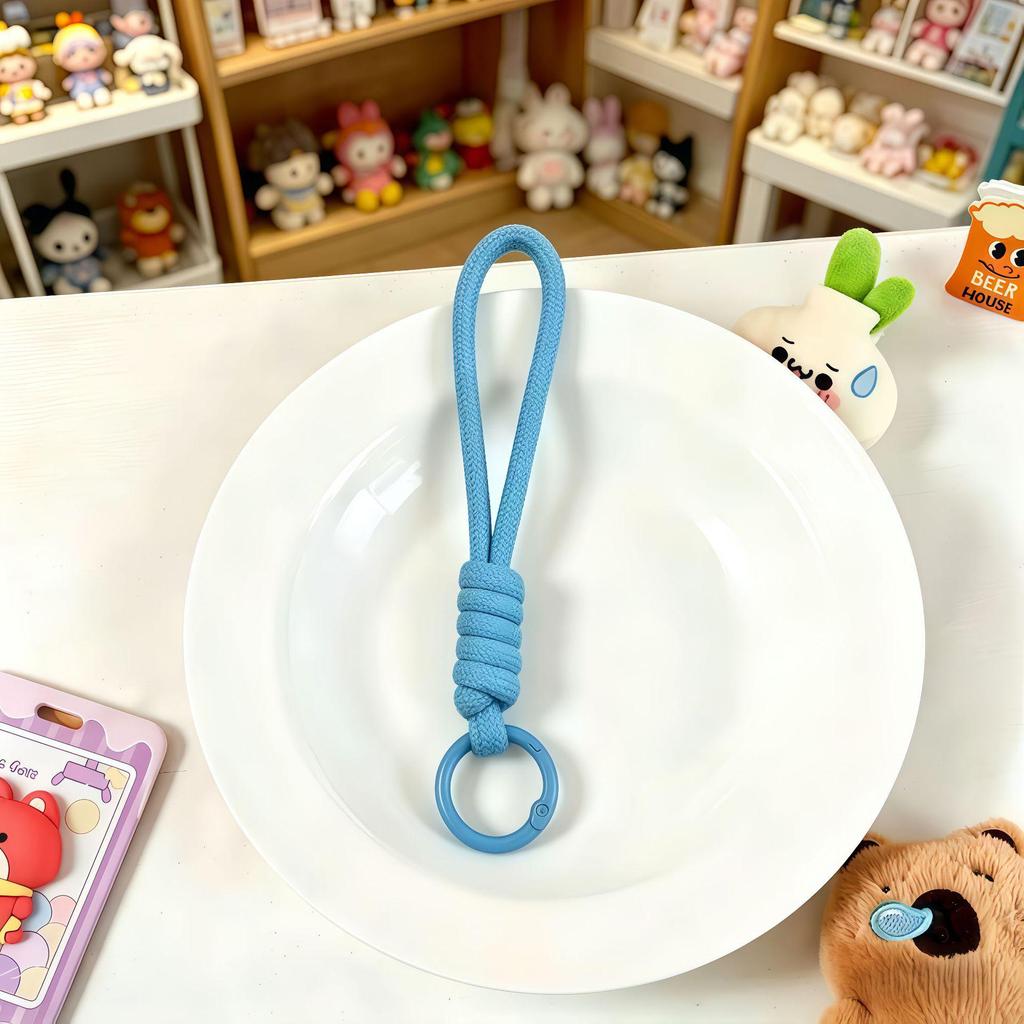 Handmade Woven Rope Pendant & Perler Beads Keychain for Cups and Phones