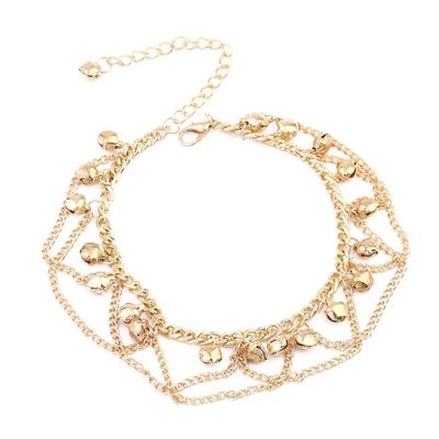 Gold Tassel Chain Anklet Bracelet Elegant Women Bell Anklets Chain Girl Beach Bracelets Foot Jewelry