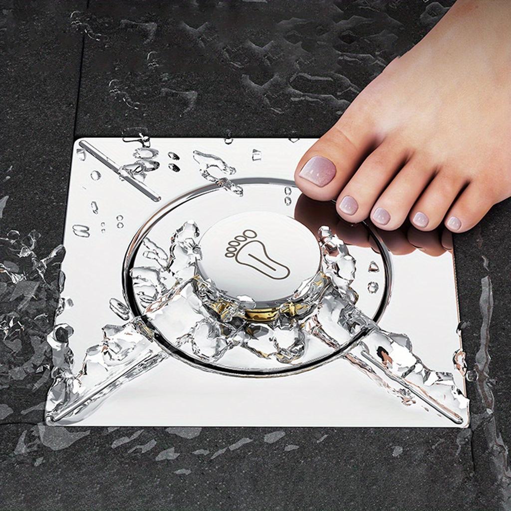 Stainless Steel Shower Drain with Smooth Edge Design Clog Resistant Fast Drainage Modern Bathroom Essential Minimalist White Round Drain No Overflow