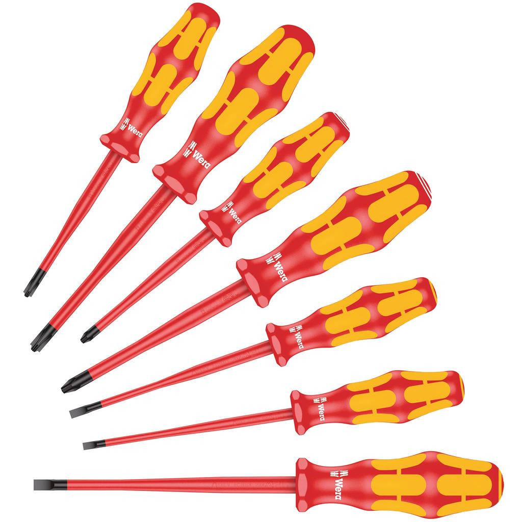 WERA Kraftform Plus Handle Slim Insulated Screwdriver Set 7-Piece (135961)
