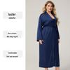 Yaoting Plus Size Satin Cowl Neck Slip Dress & Robe Set - Women's Sexy Comfortable Loungewear