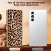 For Samsung Galaxy A54 5G Case Leopard Print PU Leather Coated PC + TPU Electroplating Phone Cover