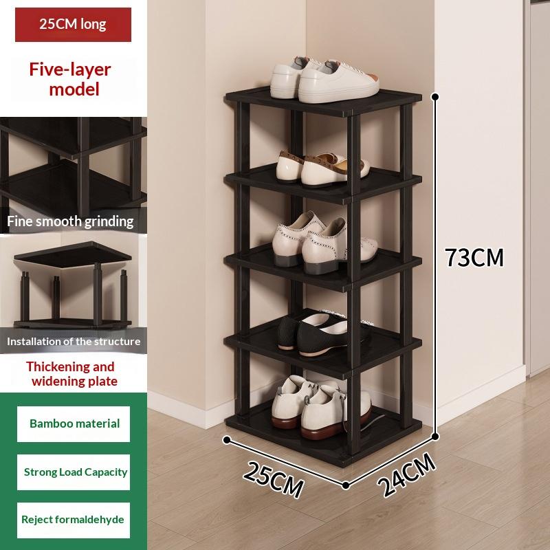 2-9Layer Small Household Shoe Storage Bamboo Simple Shoe Rack Shoe Rack Household Doorstep Storage Rack Tool Corner Organizer