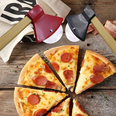 Krajalnica do pizzy krajalnica do pizzy ze stali nierdzewnej z bambusowym uchwytem i ostrym obrotowym ostrzem krajalnica rolkowa do ciasta, herbatników, chleba, ciasta