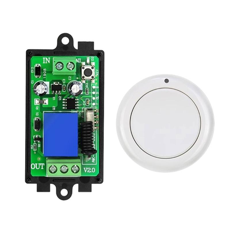 433MHz DC12V Receiver & Transmitter Long Distanced Wireless Remote Control Switches Set 1CH for Electric Curtain