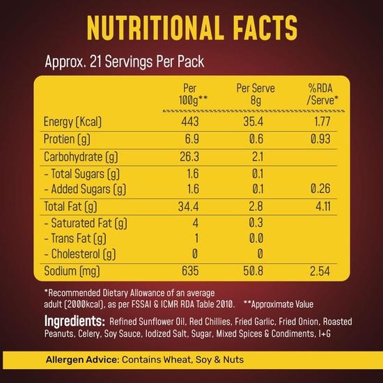 MasterChow 2X Baharatlı Sichuan Biber Yağı (170g) | Ekstra Acı | Sichuan Biberi, Çıtır Sarımsak ve Kırmızı Biber ile Yapılmıştır | Çok Amaçlı Sos