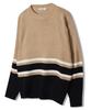 POLYGRAM Color Block Stripe Oversized Round Knit - 3 Colors
