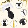 User Friendly Efficient Graduation Accessories Black Cap and Bowtie Set Sustainable Party Decorations Polyester Materials