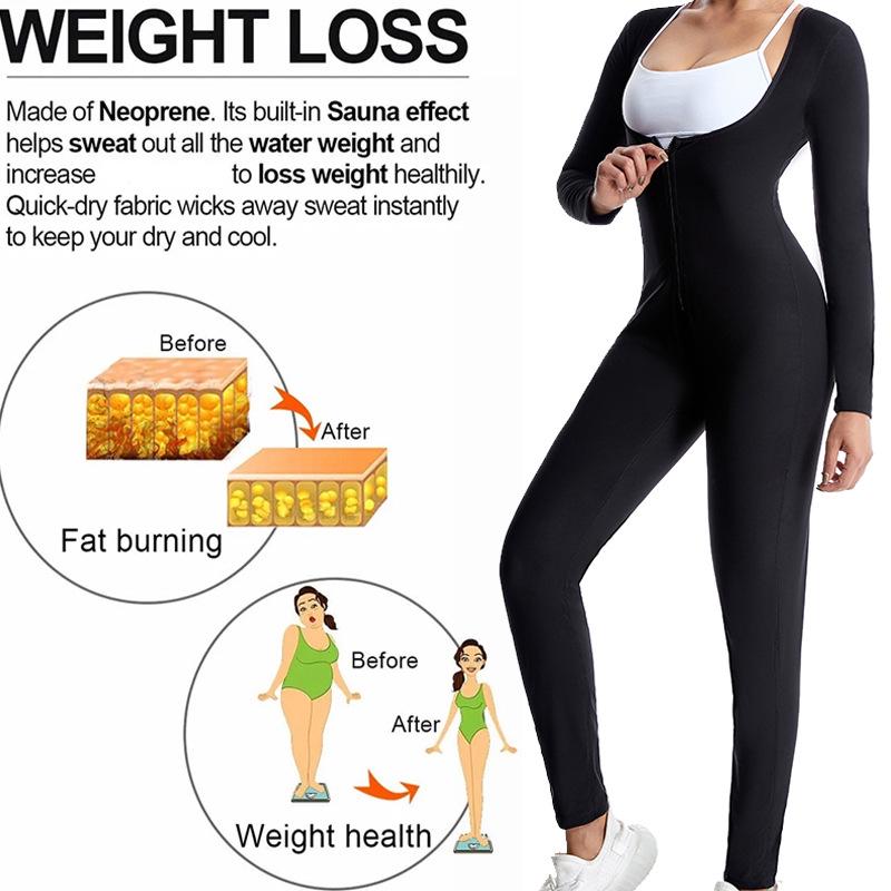 Women's Running Fitness Sweat Suit - European & American Sports Body Shaping Corset Jumpsuit.