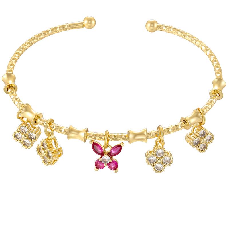 Käfer Oktagramm Regenbogen Spleißarmband Personalisiertes Geometrisches Wassertropfen Vierblättriges Kleeblatt Armband Vl648