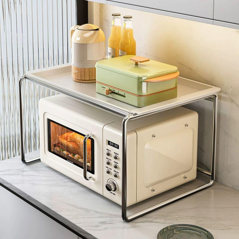 New Split Stainless Steel Multifunctional Kitchen Microwave and Electric Oven Countertop Storage Rack