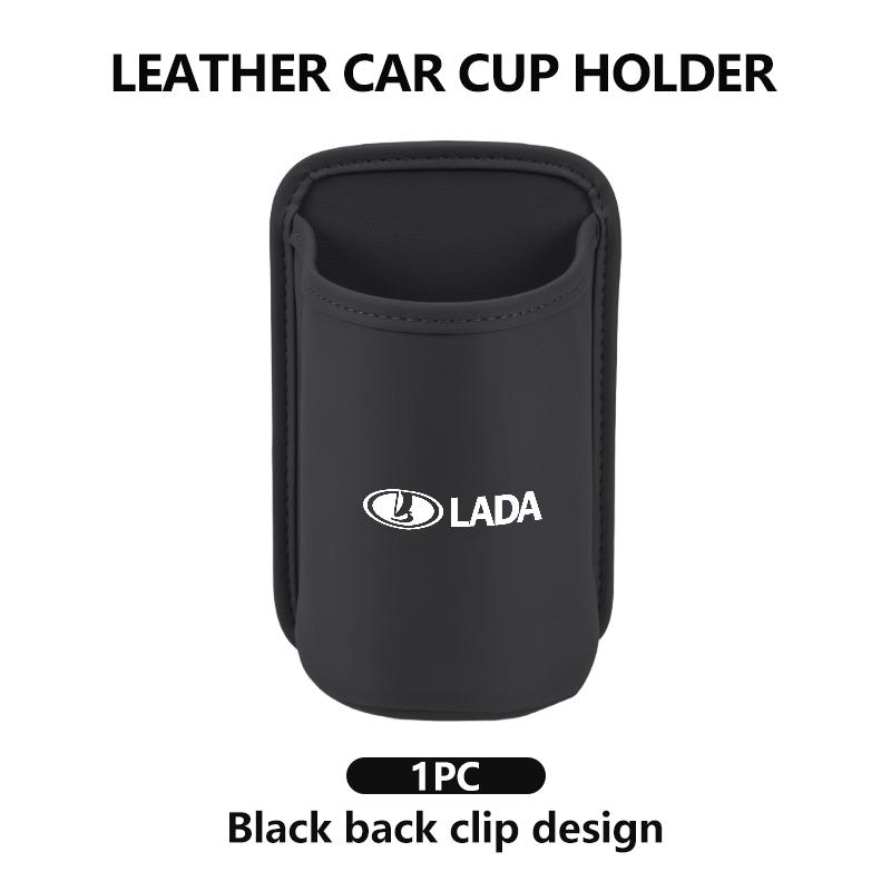 For Lada Leather Car Water Cup Holder Interior Drink Rack Organizer Accessories Xray Sedan Sport Granta Priora Kalina Vesta hgf5