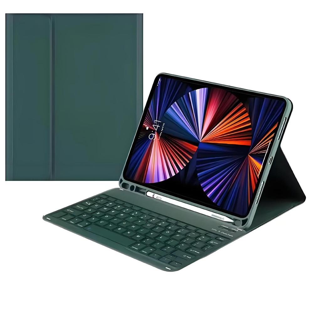 TransAudio 20 Pro Tablethülle: Bluetooth-Tastatur, Lederhülle, Magnetischer Stifthalter, Abnehmbare Maus.